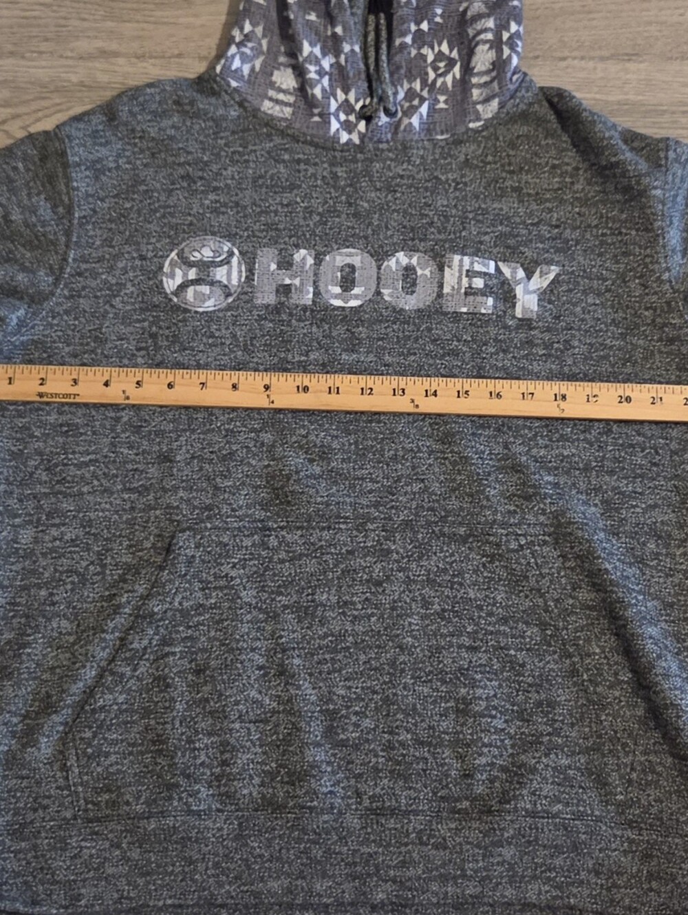 Hooey Lock-Up Western Aztec Hoodie Sweatshirt - Size XL - Picture 7 of 8